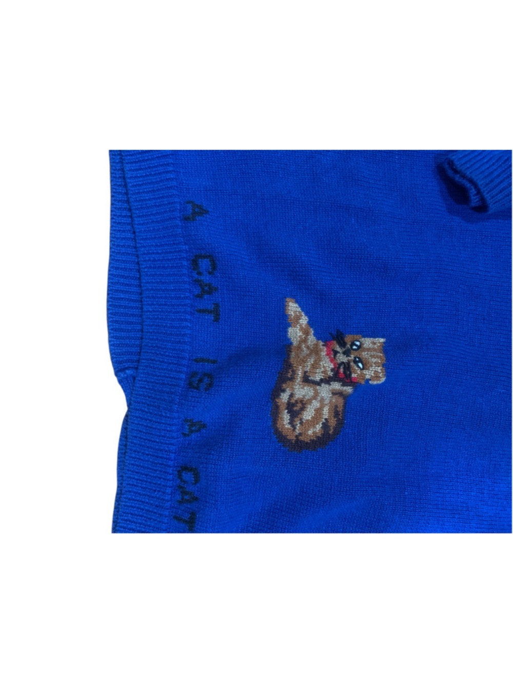 Vtg Y2K Women's cotton blend Quacker Factory Cat Print Cardigan Sweater, Size 3X - Picture 6 of 8